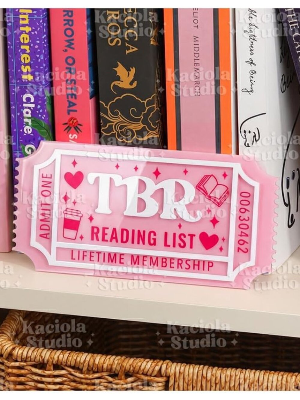 Library Sign, Bookish Decor for Book Nook, Gifts for Booklovers/Reader/Women, Bo